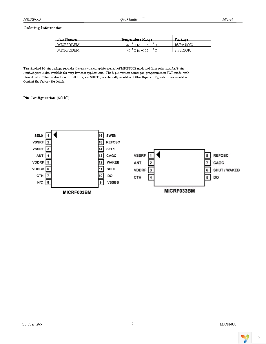 MICRF003BM TR Page 2